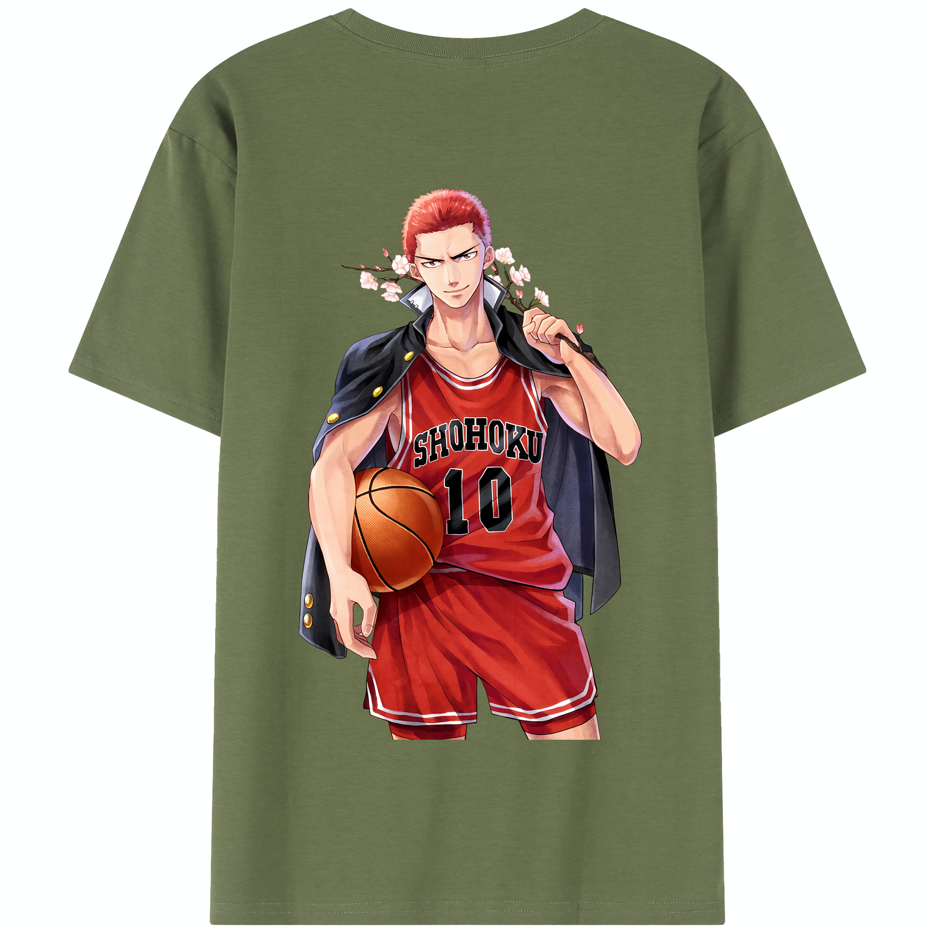 SLAM DUNK／スラムダンク 綿100％半袖Tシャツ（背面プリント）